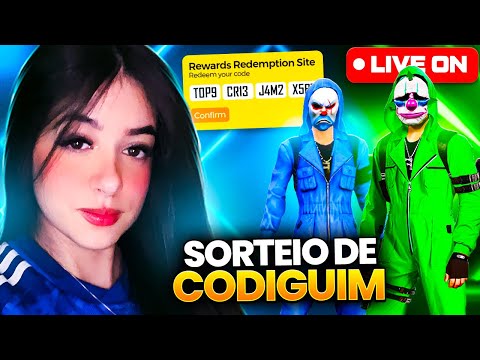 🔥 FREE FIRE AO VIVO  -  SORTEIO DE CODIGUINHO + DIARIO AREA AZUL !!🔥