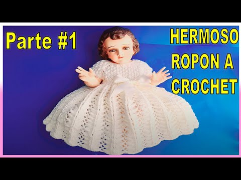 VESTIDO - ROPON a GANCHILLO para niño Dios - parte 1