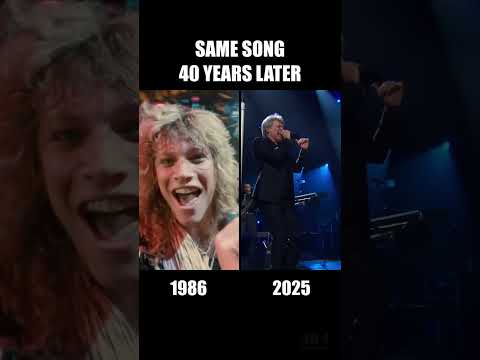 Bon Jovi 1986 vs 2025 (40 YEARS LATER) | #livinonaprayer #bonjovi #80smusic #oldschool #rocknroll