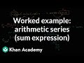 Arithmetic Series Concepts and Calculations