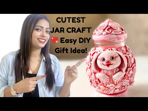 DIY Glass Jar Craft | Cute Home Decor & Gift Idea 🌸 | Easy Step-by-Step Tutorial