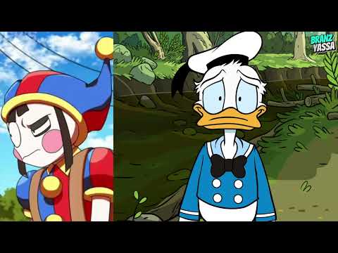 Donald Duck REACTS To THE AMAZING DIGITAL CIRCUS Video (DON'T LAUGH CHALLENGE) #animation