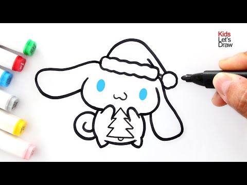 Aprende a dibujar a  CINNAMOROLL de NAVIDAD (paso a paso) | How to draw Christmas Cinnamoroll