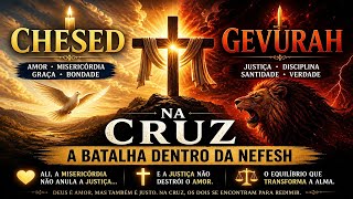 🕯️ Chesed e Gevurah na Cruz: A Batalha Dentro da Nefesh
