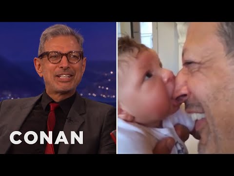 Jeff Goldblum Shares An ADORABLE Vid Of New Son Charlie Ocean On Conan!
