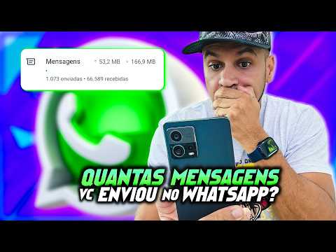 WHATSAPP! COMO VER QUANTAS MENSAGENS VC JÁ ENVIOU E RECEBEU NO WHATSAPP