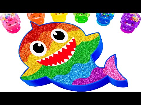 Satisfying Video l Mixing All My Slime In Rainbow Baby Shark Bathtub Cutting ASMR | Making By YoYo