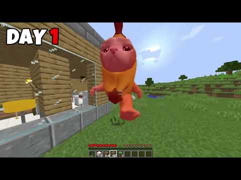 HOW Survive 100 DAYS ATTACK CRYING BANANA CAT!   JJ and Mikey Maizen