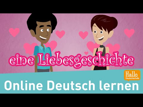 Daniel und Tina verlieben sich | Deutsch lernen mit einfachen Geschichten | @hallodeutschschule