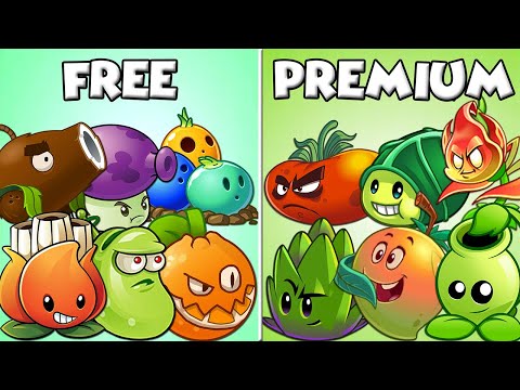 Team FREE vs PREMIUM Plants Power-Up! vs All Zomboss in Plants Vs Zombies 2
