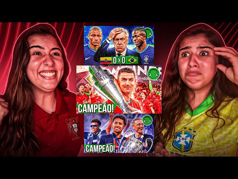 REACT 3 EM 1 ♫CR7 CAMPEÃO DA NATIONS AOS 40 ♫0x0 ANCELOTTI VOCÊ VAI TER MUITO TRABALHO ♫PSG CAMPEÃO