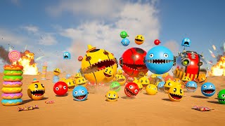 2 Pac-Man bot outsmarts monster robot