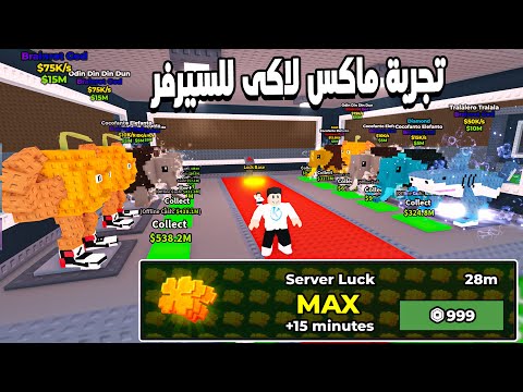 Steal a Brainrot 😲 تجربة التحديث الجديد و جربت افتح ماكس لاكى بروبوكس فى السيرفر