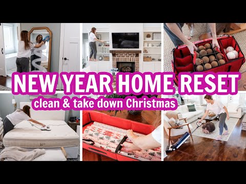 🏠✨NEW YEAR RESET 2025 - CLEANING AND TAKING DOWN CHRISTMAS DECOR