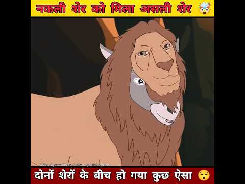 नकली शेर को मिला असली शेर 🤯 #short #viral #trending #ytshort #shortfeed #shorttrending #story