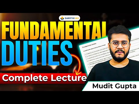 Complete Lecture - Fundamental Duties! Mudit Gupta | UPSC Prelims 2025