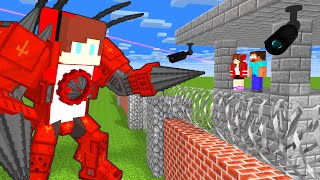 Titan JJ Drillman vs Security House - Maizen Minecraft Animation