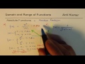 Domain and Range of Functions