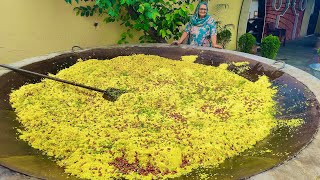 We Made LEMON RICE In HUGE Quantity 😋-Giant Kadai Cooking