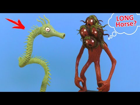 Tree Head and Sea Long Horse with Clay | Trevor Henderson Creatures vs Leovincible