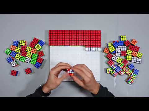 Recreating Horizontal Stripe Country Flags Using Rubik’s Cubes 🔥