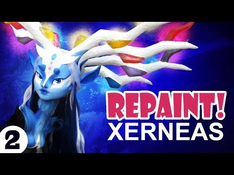 [PART 2] Repaint! Xerneas Legendary Pokemon Custom OOAK DOll