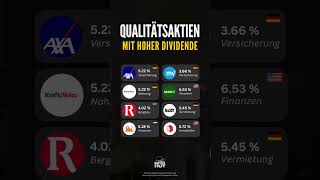 Aktien mit Qualität und hoher Dividende!