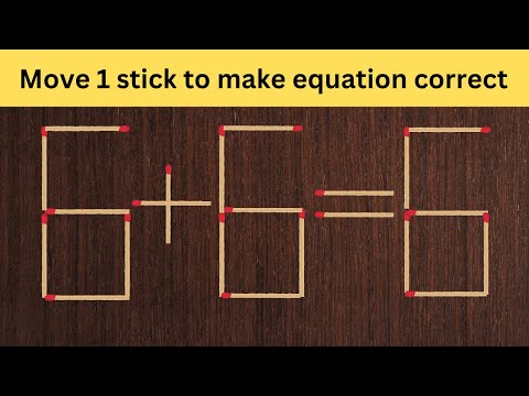 Matchstick Magic Puzzle #1 | Fix the equation by moving the match stick | @Ilearn3736 ​