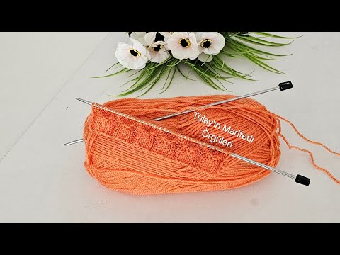 Harika 🧶İki Şiş Kolay Örgü Yelek Modeli #knitting