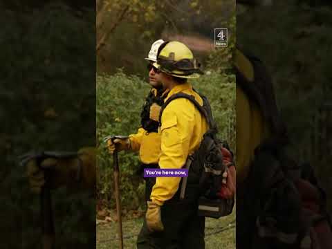 Firefighters trying to save LA homes