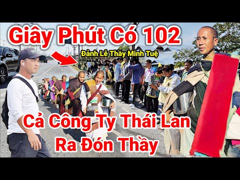 Trời Ơi.. Cả 1 Công Ty Tại Thái Lan Ra Đường Đảnh Lễ Thầy Minh Tuệ Cùng 9 Sư Phụ Di Chuyển Đến Nơi..