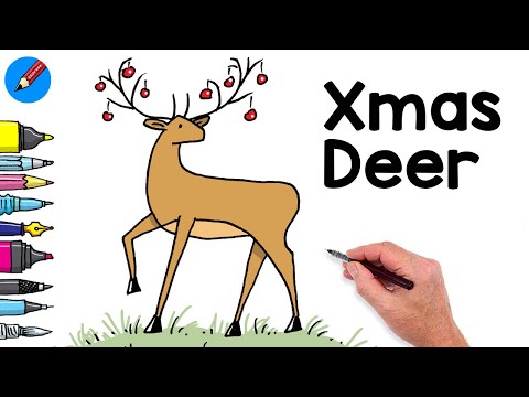 How to Draw a Majestic Christmas Deer – Easy Step-by-Step Guide!