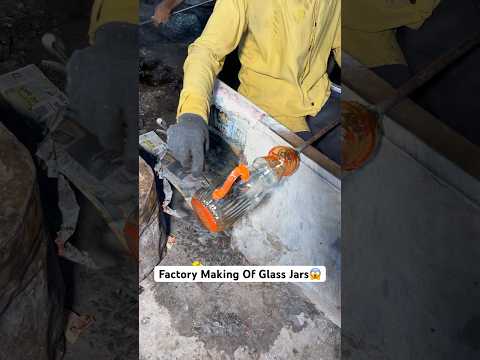 Factory Making of Glass Jars😱|| #ytshortsindia #youtubeshortsindia #shortsindia #shorts