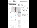 Solving Systems of Equations by Graphing