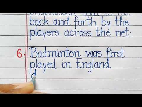 essay on badminton | 10 lines essay on badminton | essay on badminton in english