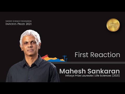 Mahesh Sankaran reacts to winning the Infosys Prize 2021 in Life Sciences