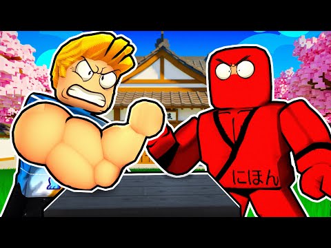 I Went to a NINJA LEGENDS GYM in Arm Wrestle Simulator