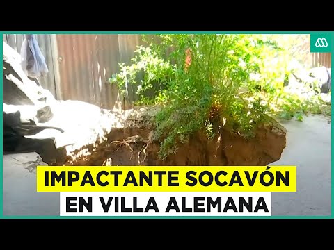 Impactante socavón de 10 metros en Villa Alemana: Lleva meses sin ser reparado