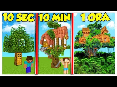 CASA SULL’ALBERO DA 10 SECONDI CONTRO 10 MINUTI VS 1 ORA! - Minecraft ITA
