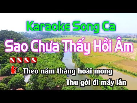 Karaoke || Sao Chưa Thấy Hồi Âm Song Ca || Nhạc Sống Duy Tùng