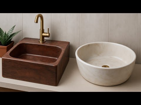 Como Fazer 2 Cubas de Cimento Lindas e Baratas para Seu Banheiro