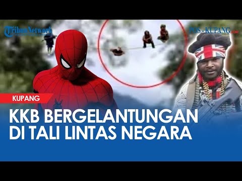 Bak Spiderman, Pentolan KKB Bergelantungan di Tali Lewati Batas Negara Indonesia-Papua Nugini