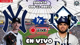 New York YANKEES vs Tampa Bay RAYS -  EN VIVO MLB 2026 sábado 11 abril - Ver Gratis MLB 2026