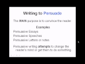 Identifying Author's Purpose in Writing