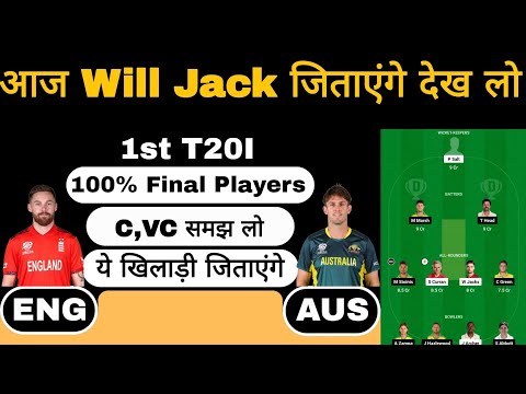 ENG vs AUS 1st T20I match dream11 team of today match | ENG vs AUS dream11 team