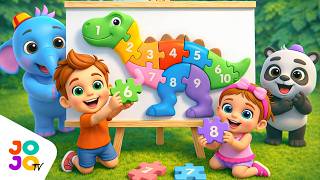 Dinosaur Numbers Puzzle 🦖 Learn Counting with Cute Baby Animals!