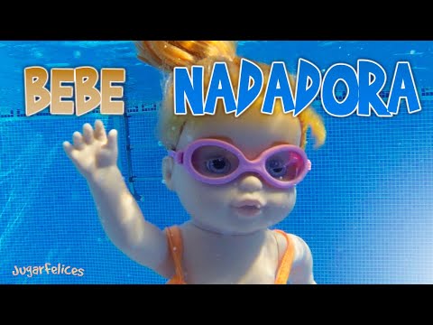 Muñeca Nadadora My Little Baby Born Nadando en la Piscina 🏊‍♀️👙💦