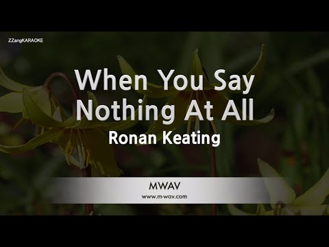 Ronan Keating-When You Say Nothing At All (Karaoke Version)