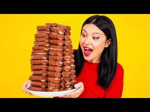 100 Layers of Food Challenge! 🤯 Ultimate Giant Food Stack Eating Challenge!