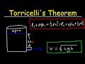 Efflux Speed and Bernoulli's Equation